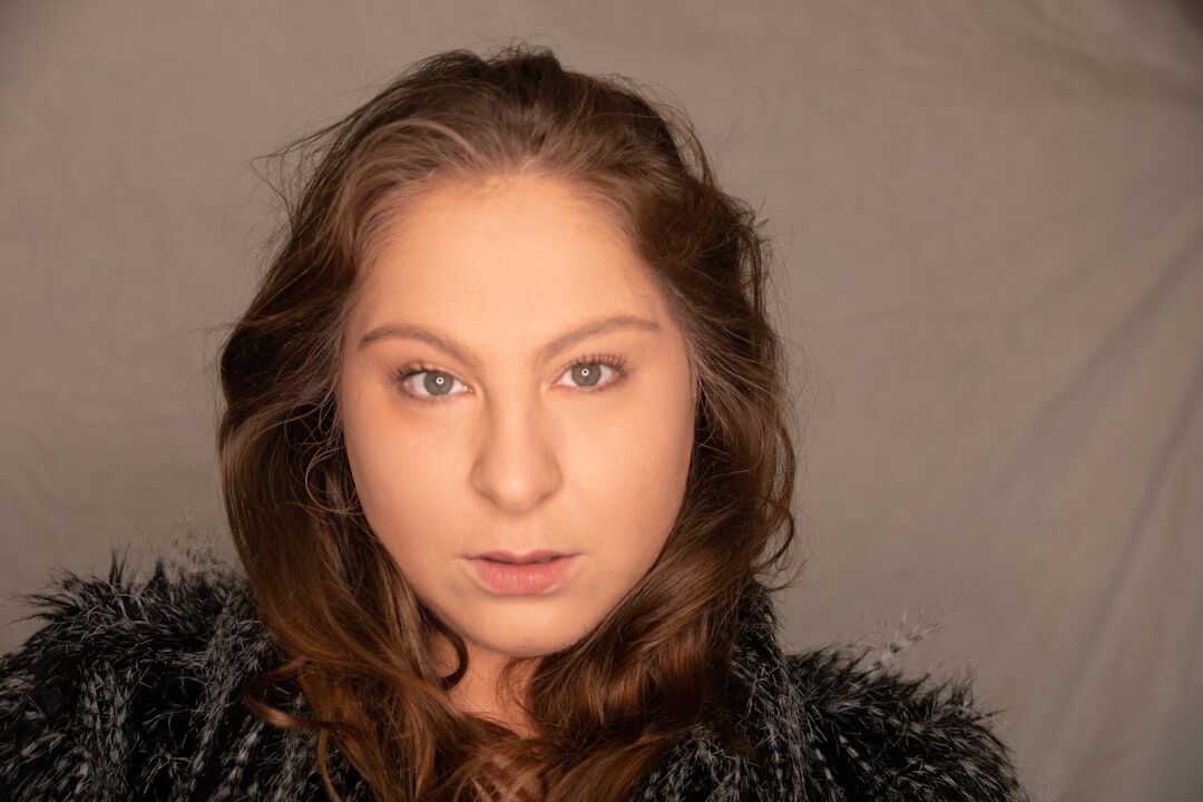close up of actress face
