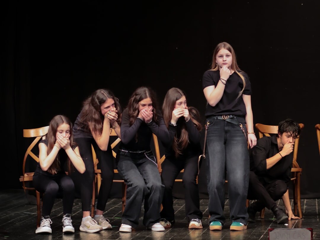 actress on theater stage