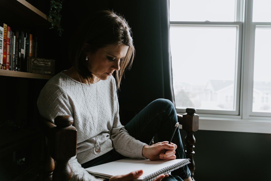 woman writing novel