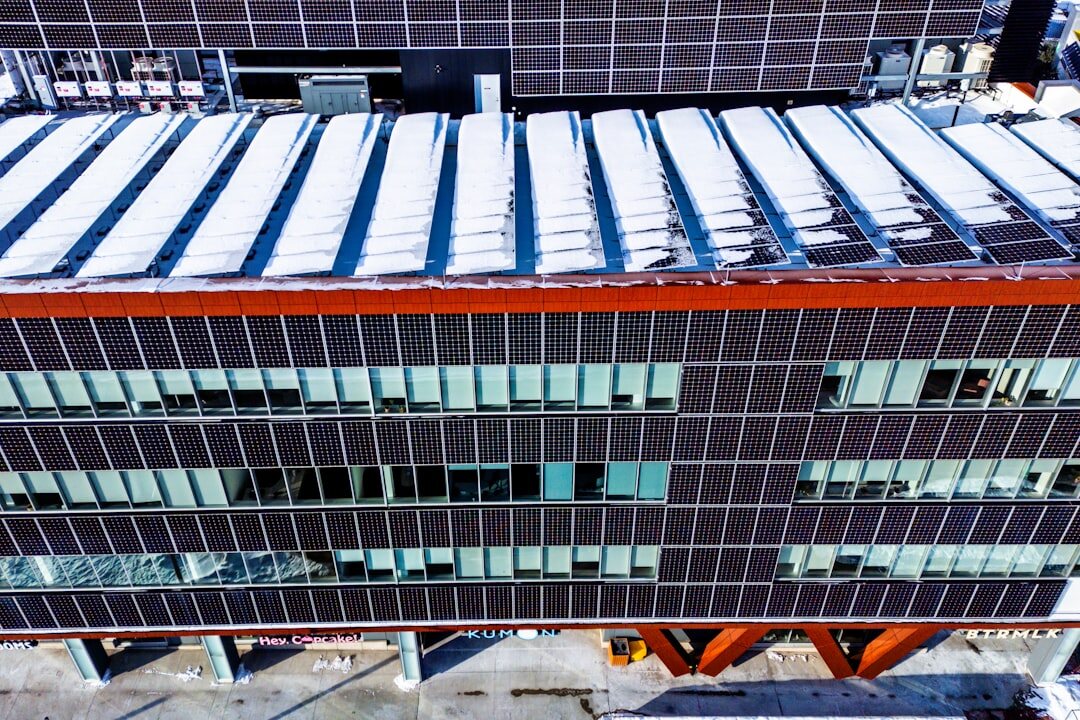 solar panels on building